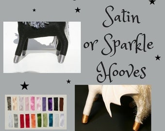 Sparkle or Satin Hooves for Your Stuffed Pegacorn ~ Add-On for Build-A-Pegacorn, The Roaming Peddlers, Accessory, Magical Touch