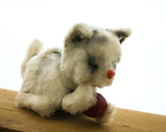 Mechanical - Wind Up - Plush- Rolling- Cat -Kitten - Occupied Japan