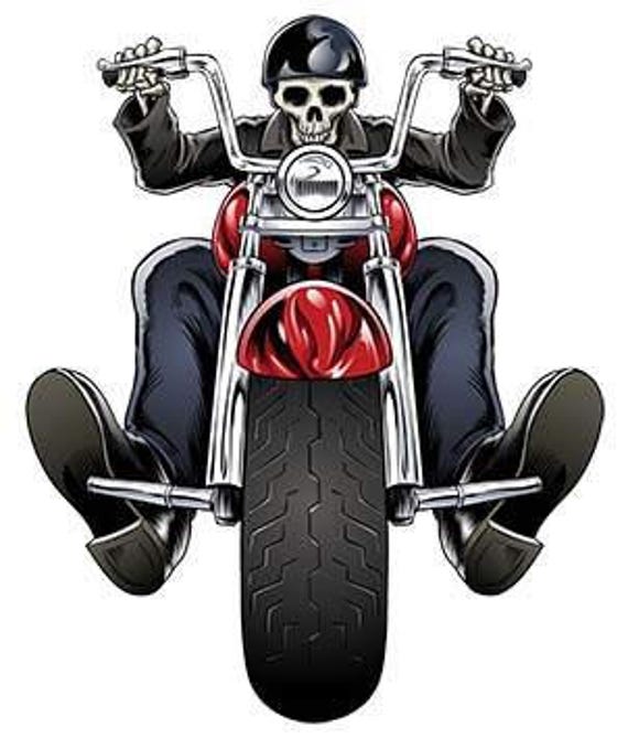 Skull in Motorcycle Helmet vector