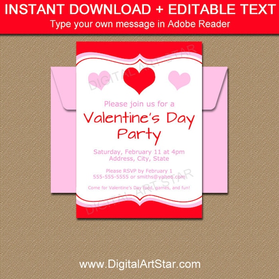 valentines day party invitation valentines day invitation