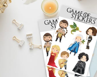 Stickers / Game of Thrones Stickers / GoT Stickers / A Song of Ice and Fire / Targaryen, Lannister, Stark, Jon Snow / Planner Stickers