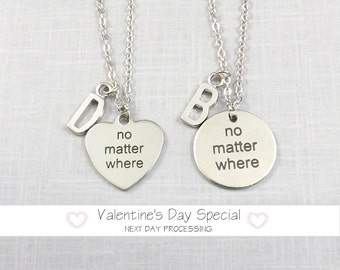 Items similar to 2 Her One His Only Necklaces - Handstamped Necklace ...