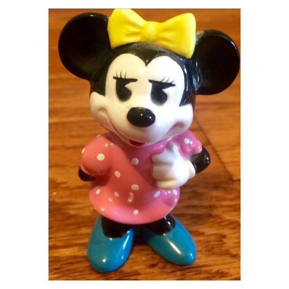 Disney Minnie Mouse Ceramic Figurine Vintage 1980s Made in