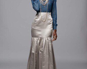 Bill Blass Mermaid Floor Length Skirt