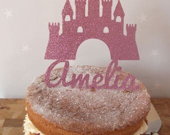 Personalized Princess Cake Decor, Princess Castle Cake Decor, Name Princess Cake Decor, Name Princess Cake Topper, Personalised Castle Cake