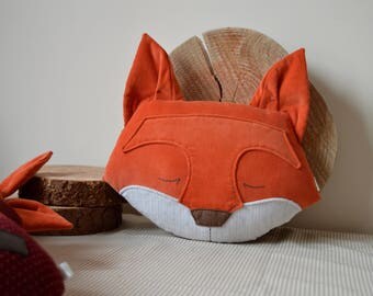 Fox Cushion, Fox Pillow, Plush Fox, Fox Decor, Stuffed Fox, Woodland Pillow, Decorative Fox, Fox Gift, Fox Lover