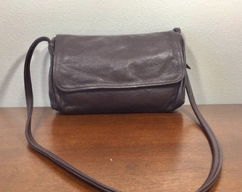 Brown Leather Purse, Bag, Shoulder Bag, 1970's
