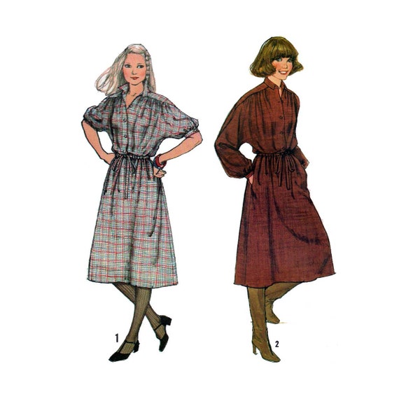 Pullover Shirtwaist Dress Women's Sewing PatternLong or