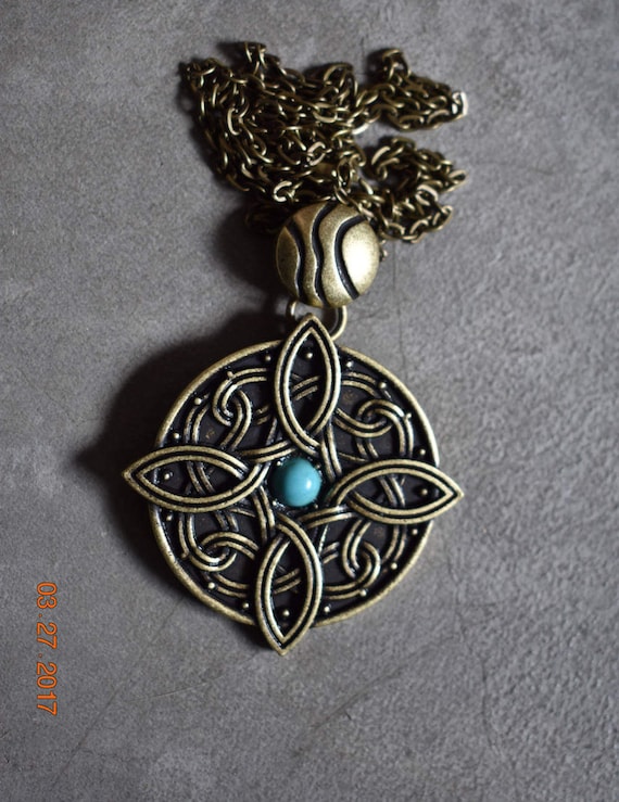 Amulet Of Mara Skyrim Necklace W Turquoise Stone Bronze   Il 570xN.1217507667 Tb4w 