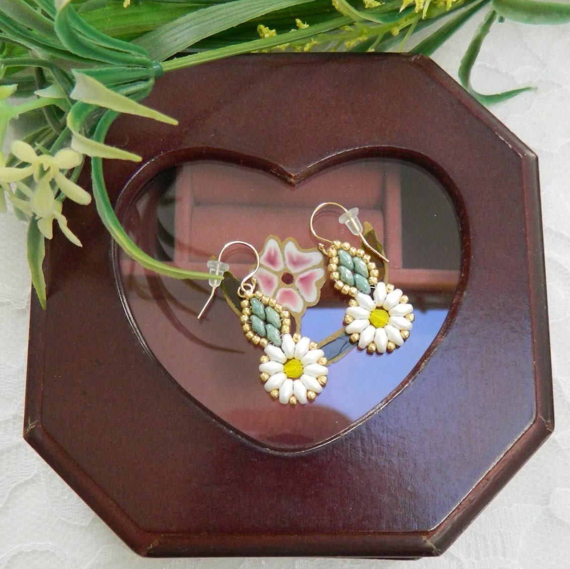 Swarovski Daisy earringsSuperDuo DaisySuperDuo jewelryClip