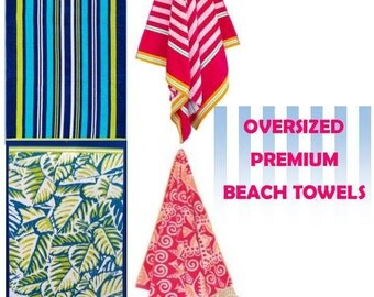 Monogrammed Beach Towel/ Premium Towel/ Jumbo Size