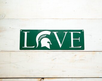 Michigan State University LOVE Steel Sign