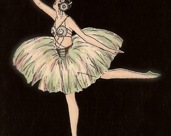 Paris ballerina art | Etsy