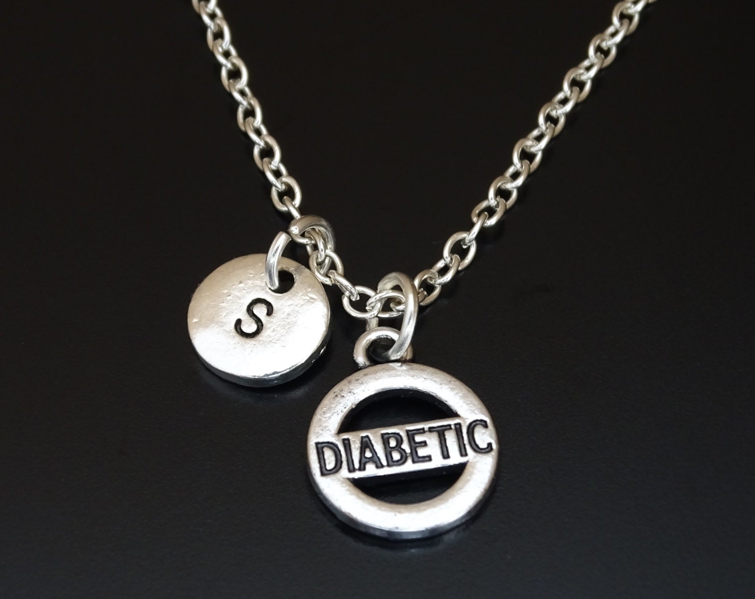 Diabetic Necklace Diabetic Jewelry Diabetic Charm Diabetic