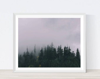 Forest Wall art, , Woodland Print, Forest Landscape, Forest Photography, Tree, Foggy Forest, Fogg, Tree Print, Forest Print, Forest Prints