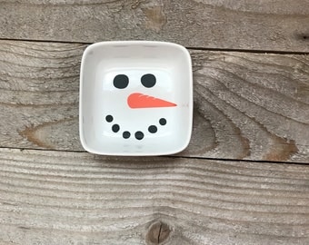 Jewelry Dish, Personalized Teacher Gift, Teacher Gifts, Teacher Appreciation Gift, Gifts for Teachers, Snowman Dish, Christmas Gifts