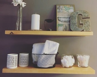 Beautiful Solid Wood Floating Shelf - Hardware Included - Mantel Shelf, Rustic Shelf, Wood Shelf