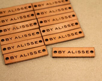 Personalized Knitting Labels - Custom Leather Labels, Personalized Logo Labels Tags, Leather Tags for Knitting - MINIMALIST DESIGN