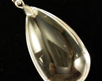 Groovy 70's Clear Lucite Teardrop Pendant