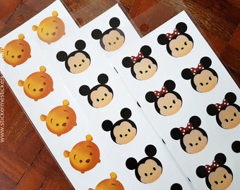 Winnie the Pooh sticker, Mickey Mouse sticker, Minnie Mouse sticker, Disney sticker, Cartoon sticker