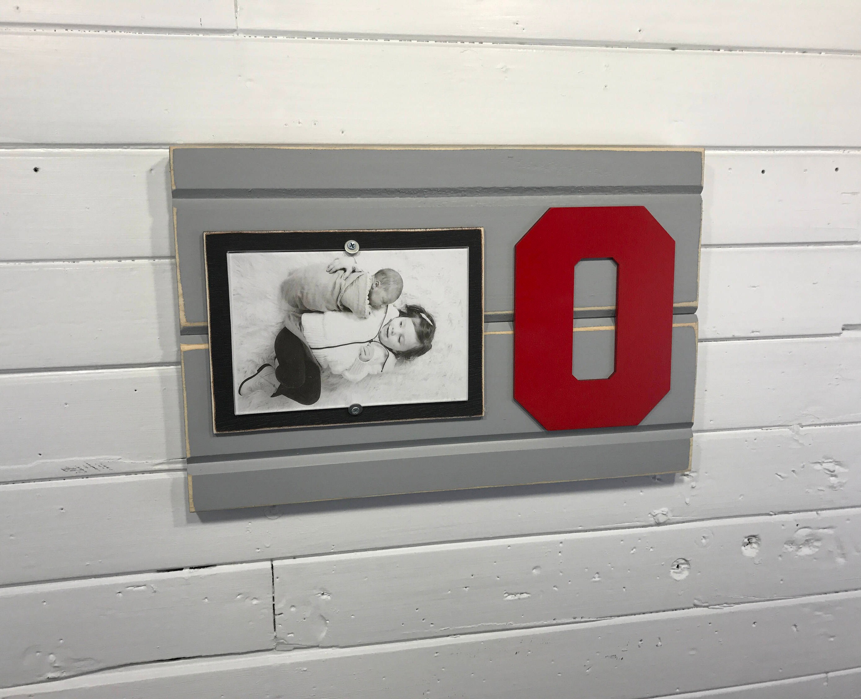 Ohio State University Buckeyes picture frame holds