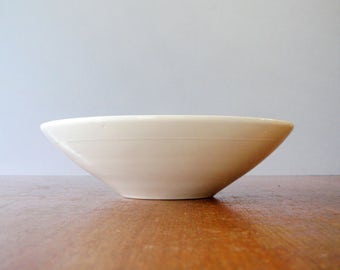 Mid Century Schmid Ironstone 10" White Serving Bowl - LaGardo Tackett