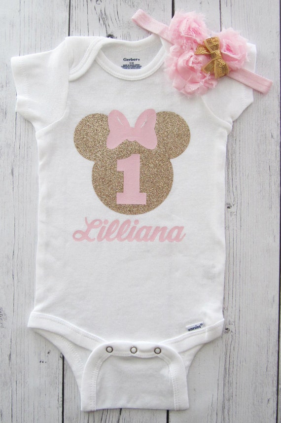 minnie mouse first birthday shirt