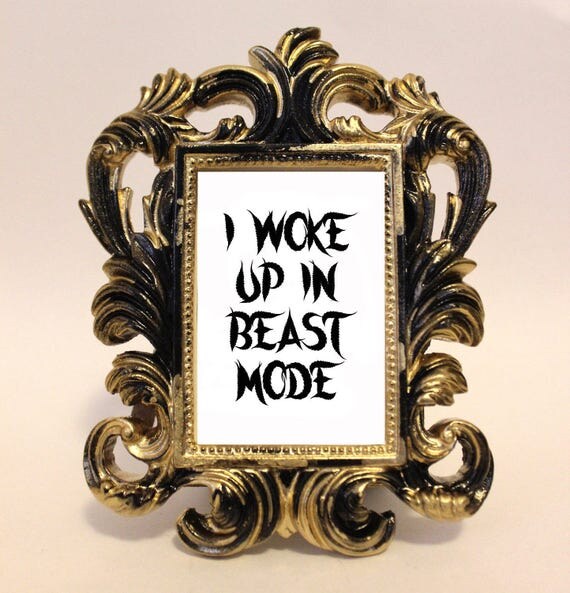 Custom Framed Lyrics Quote Big Sean I Woke Up in Beast Mode