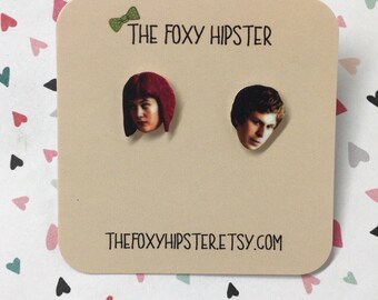 Ramona Flowers and Scott Pilgrim Inspired Stud Earrings