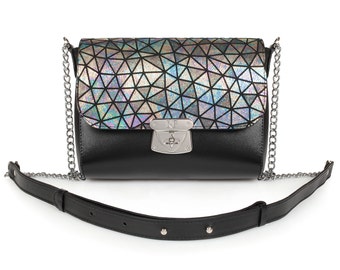 Leather Cross body Bag, Black Leather Shoulder Bag, Women's Leather Crossbody Bag, Leather bag KF-631
