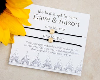 Boyfriend Girlfriend Matching Bracelets, Couples String Bracelets, Personalized Bracelets, Cute Anniversary Gift Husband Wife Gift, Fiance