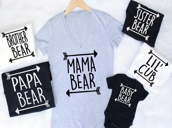 ALL SIZES FREE U.S Shipping Over 50usd Mama Bear Baby Bear