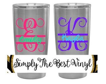 Yeti Decal | Yeti Tumbler Decal for Women | Yeti Rambler Sticker | Yeti Tumbler Decal | Yeti Monogram Decal | Custom Yeti | Monogram Decal