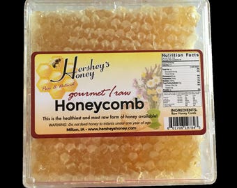 RAW Honeycomb by Hershey's Honey 4" Square PURE and NATURAL is the healthiest form of honey