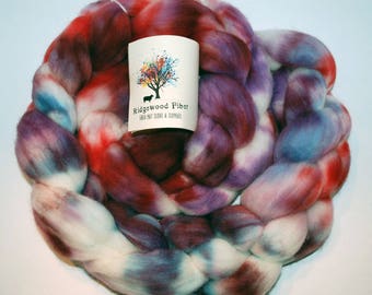 4oz Organic Process Superwash Merino Roving (combed top)