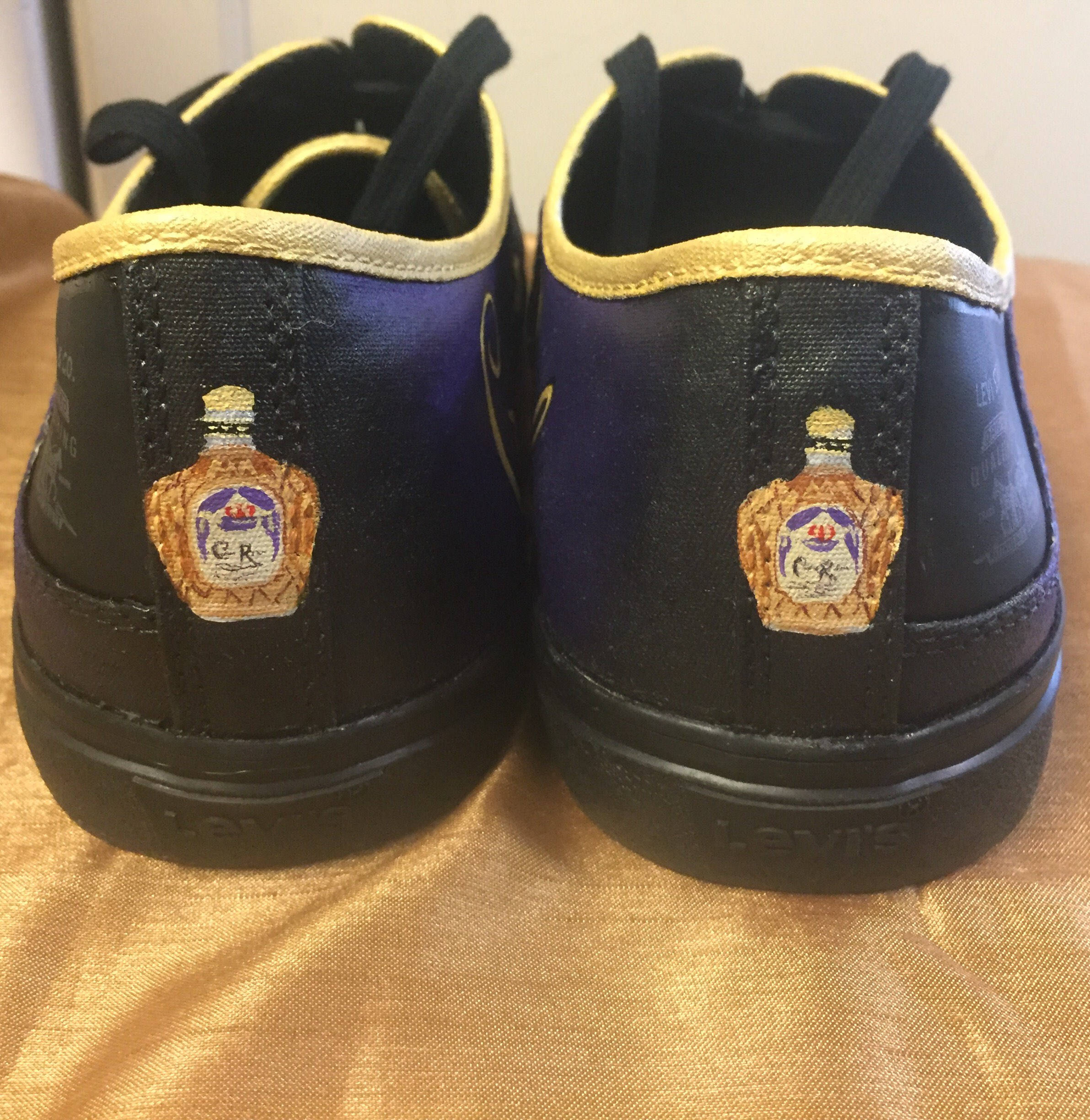 Hand Painted Crown Royal Shoes