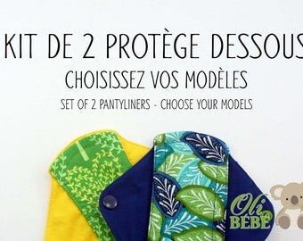 Cloth menstrual pads Set of 2 pantyliner 100% cotton Cloths Reusable menstrual pads Menstrual pads Cloth pads set Heavy Mama pads Olibebe