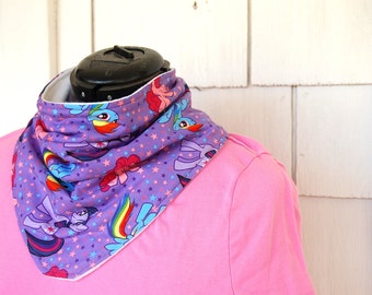 Bibdana, My Little Pony, Girls Bandana Bib, Special Needs,Drool Bib, Dribble Bib, Childrens Bibs, Scarf Bib, Disabled, Cerebral Palsy