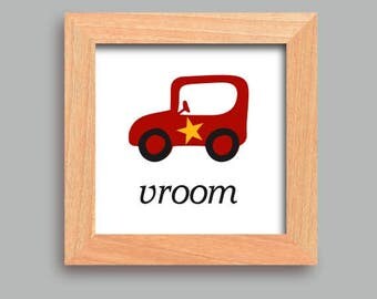 Little boys poster, Large nursery poster, Car poster 2017, Little boy art gift, Above crib decor, Kids poster 2017, Little boy room art