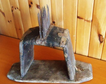 Antique Wool Carder,Country Decor, Primitive Hand Carders, Cotton Carders, Primitive Wood Hetchel Flax, Redman Carders, Spinning Cotton