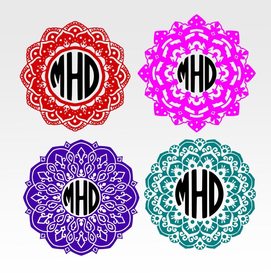 Download Mandala monogram svg Circle monogram Frame SVG DXF EPS use