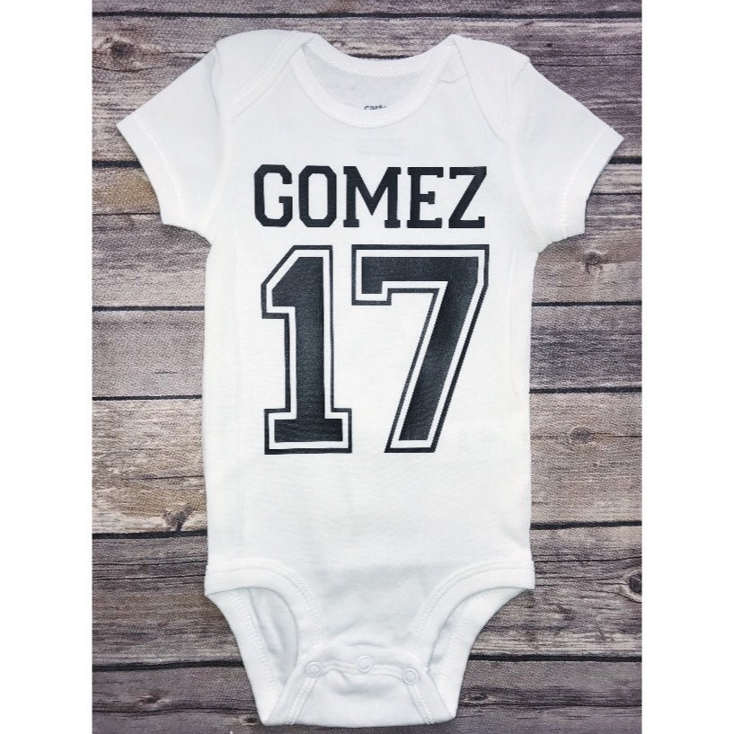 Personalized Sports Onesie // sports number 2016 boy girl