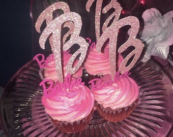 Barbie Inspired Cupcake Toppers