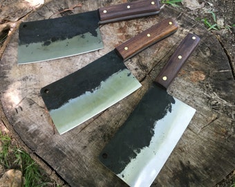 Butcher knife - meat cleaver-chef knife -hand forged knife - hatchet - kitchen knife-cleaver-butchers knife-meat chopper-meat knife
