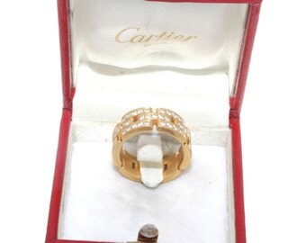 AUTHENTIC CARTIER Maillon Panthere 18k yellow gold Band RING Size 54