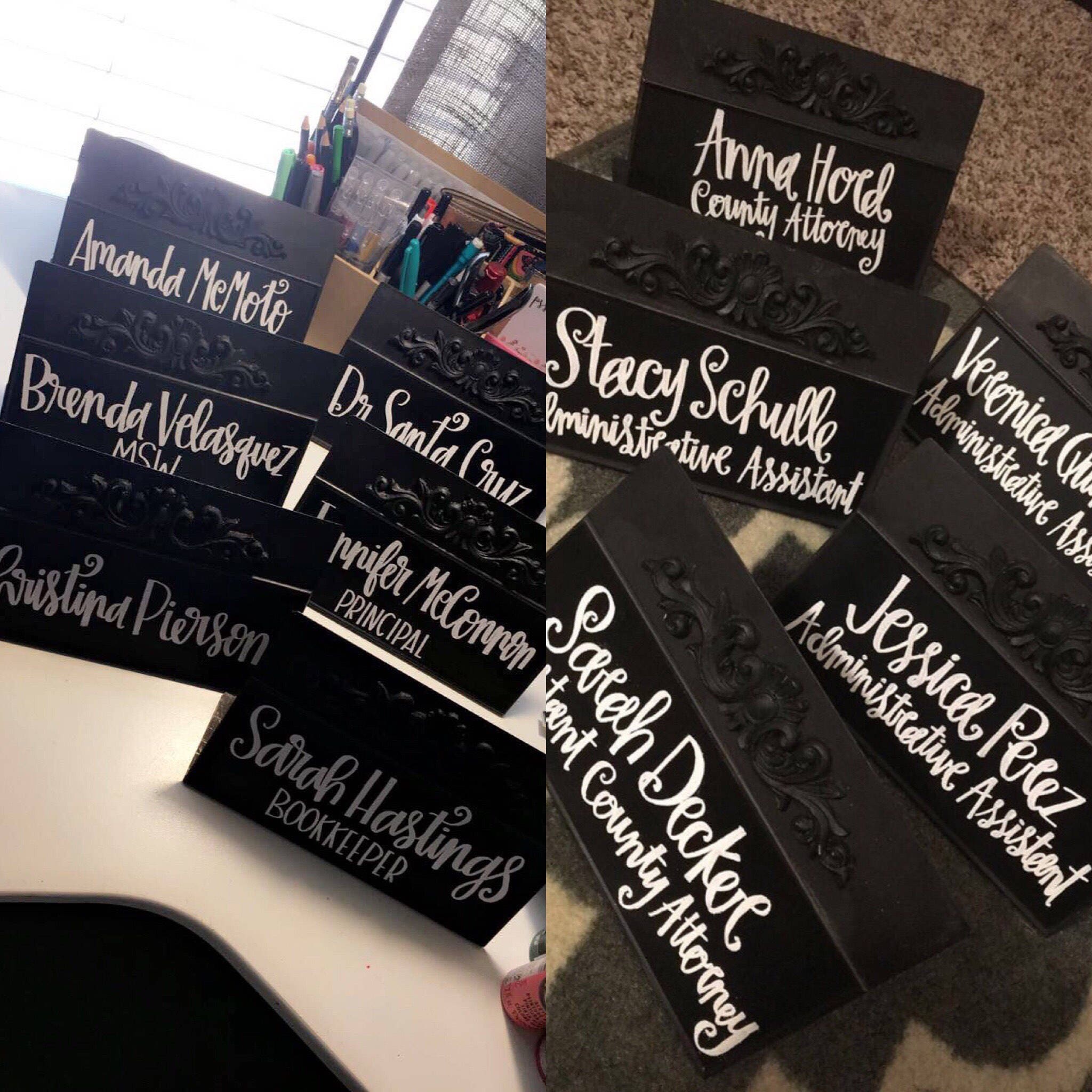 Personalized Desk Name Plate Metal Name Plate For Desk Tin