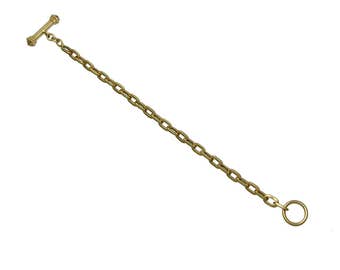 14K Yellow Gold Link Bracelet with Citrine Toggle Clasp