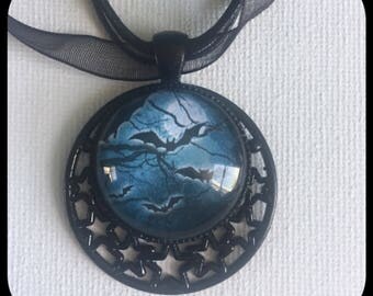 Celstrial night bats pendant