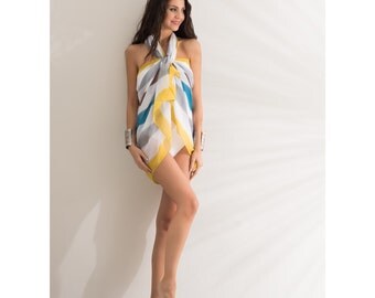 Hand Painted Sarong - Yellow