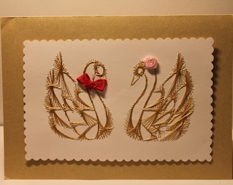 Items similar to Handmade Wedding Card- Elegant Wedding Greeting Card ...